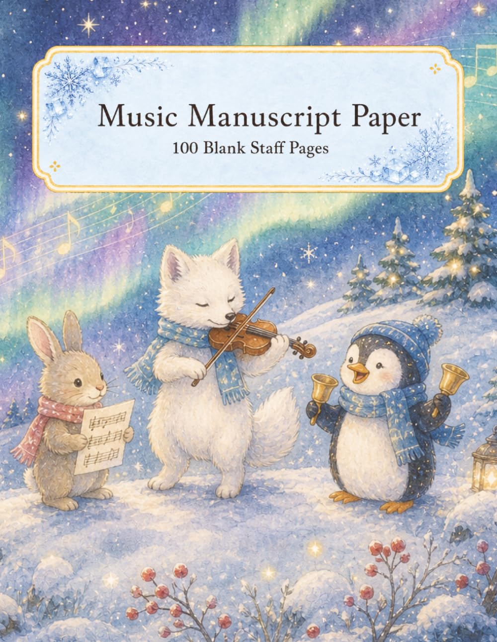 Forest Animal music manuscript paper cover